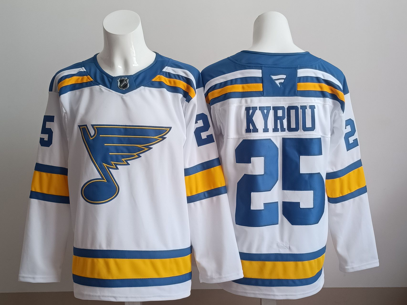 Men 2025 St.Louis Blues #25 Kyrou White NHL Jersey style 01->st.louis blues->NHL Jersey